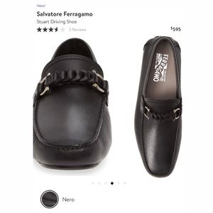 Salvatore Ferragamo 'Stuart' Black Moccasin SZ 8 E